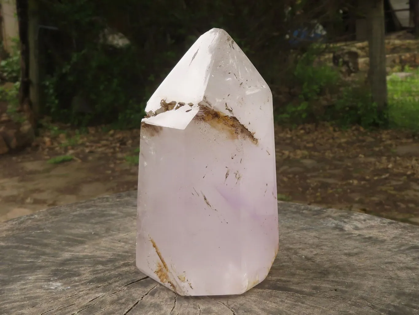 Polished Extra Large Window Amethyst Point x 1 From Akansobe, Madagascar