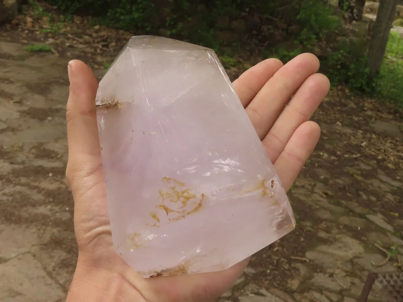 Polished Extra Large Window Amethyst Point x 1 From Akansobe, Madagascar