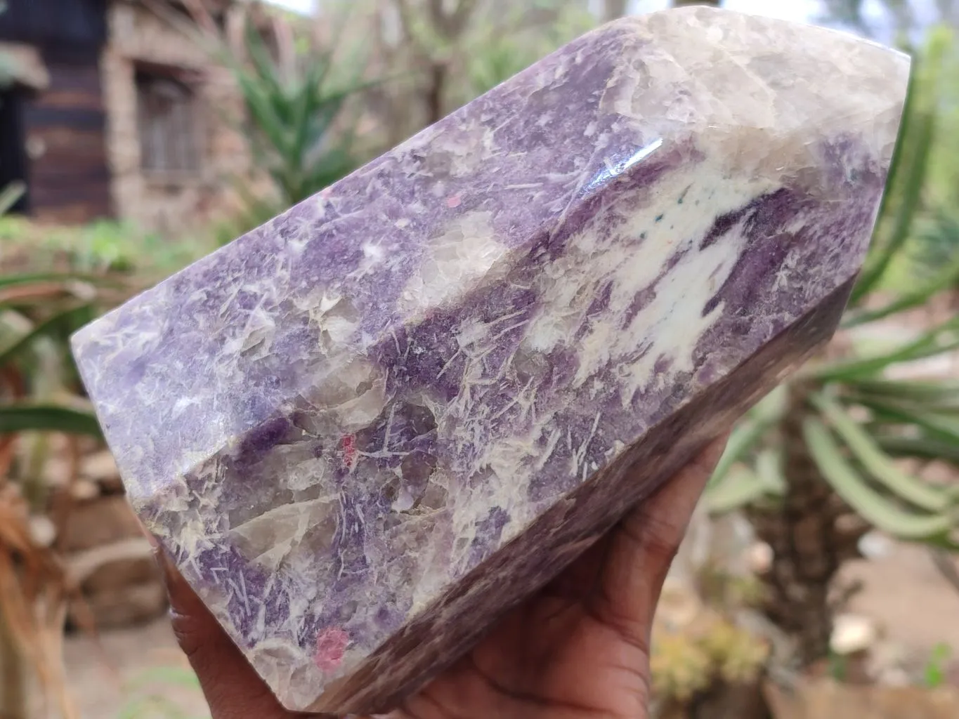 Polished Lepidolite Prism x 1 From Madagascar