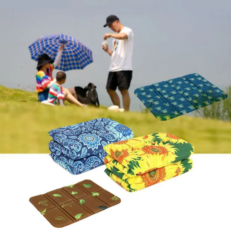 Portable Dirty Park Folding Picnic Mat Moisture-proof and Cool Cushion(Yunfan Sea)