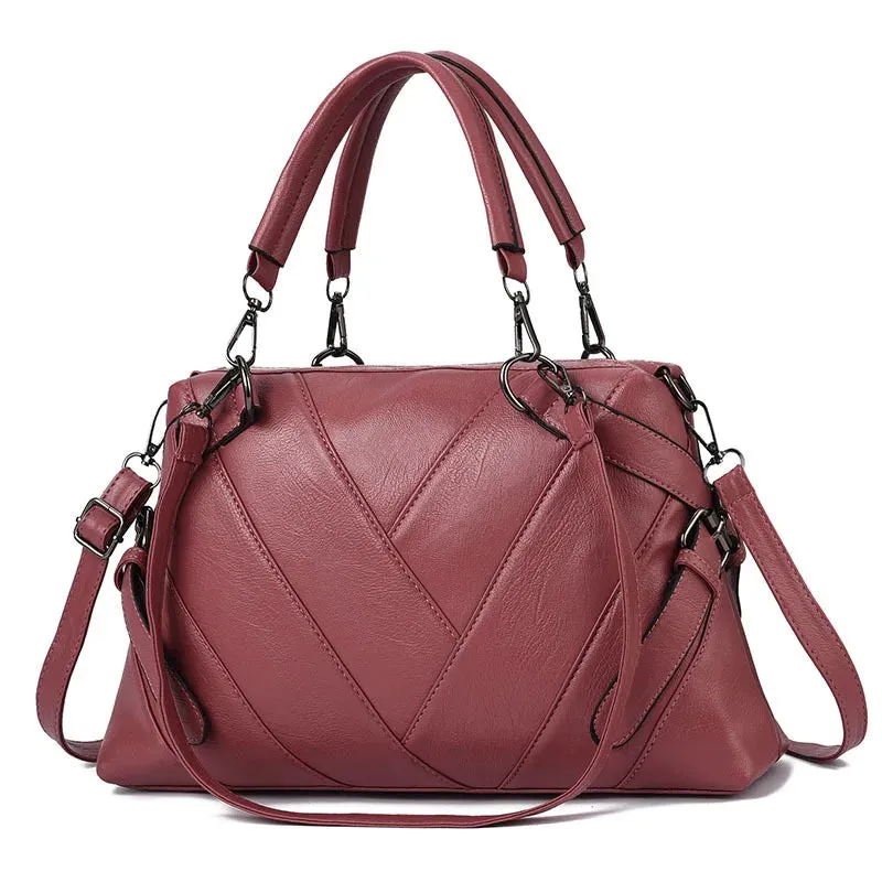 PU Leather Top-handle Shoulder Bags for Women