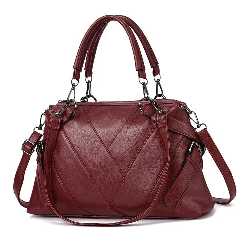 PU Leather Top-handle Shoulder Bags for Women