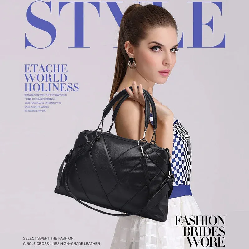 PU Leather Top-handle Shoulder Bags for Women