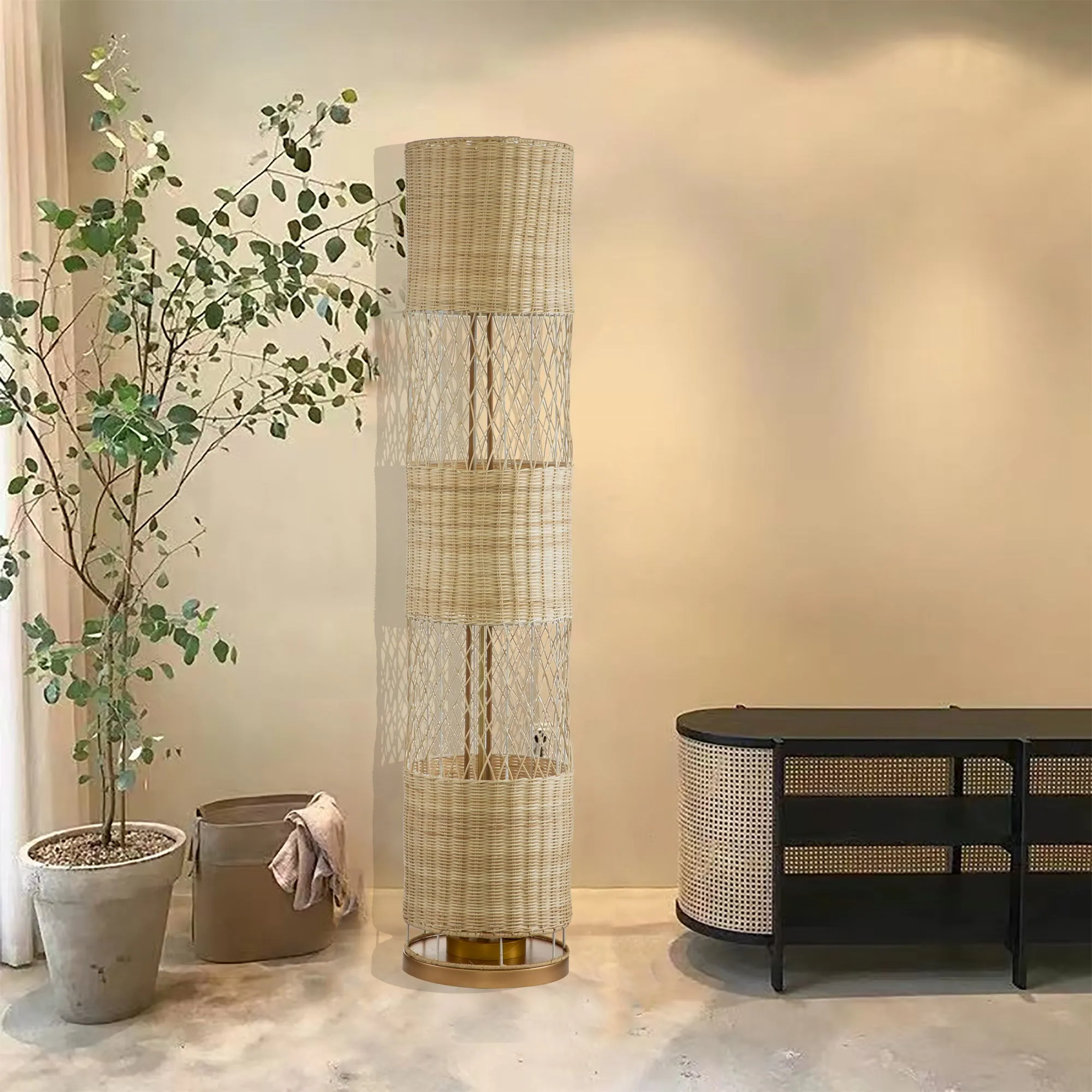 Rattan Unique Floor Lamp