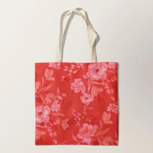 Scarlet Symphony Tote Bag