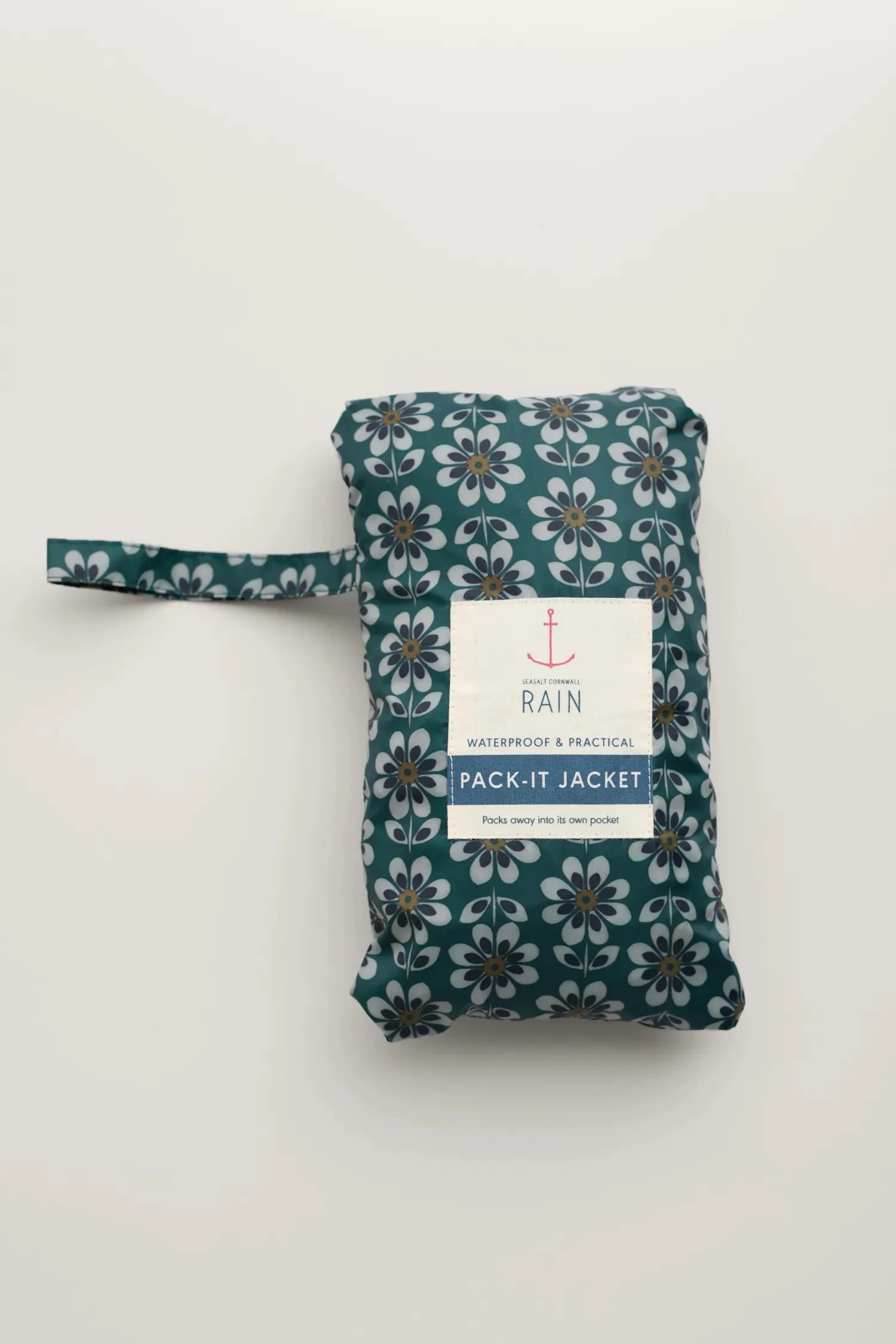 Seasalt Pack It Jacket Retro Stamp Dark  Wreckage