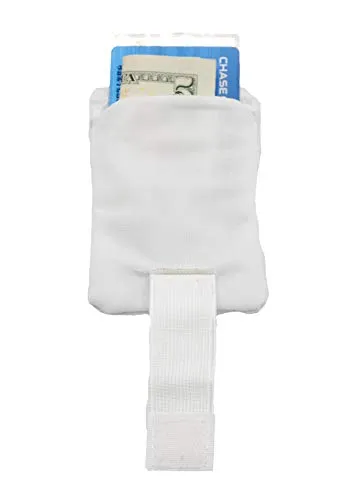 Secret Wallet Discrete Hidden Stashette Travel Pouch, White, Great Gift Idea