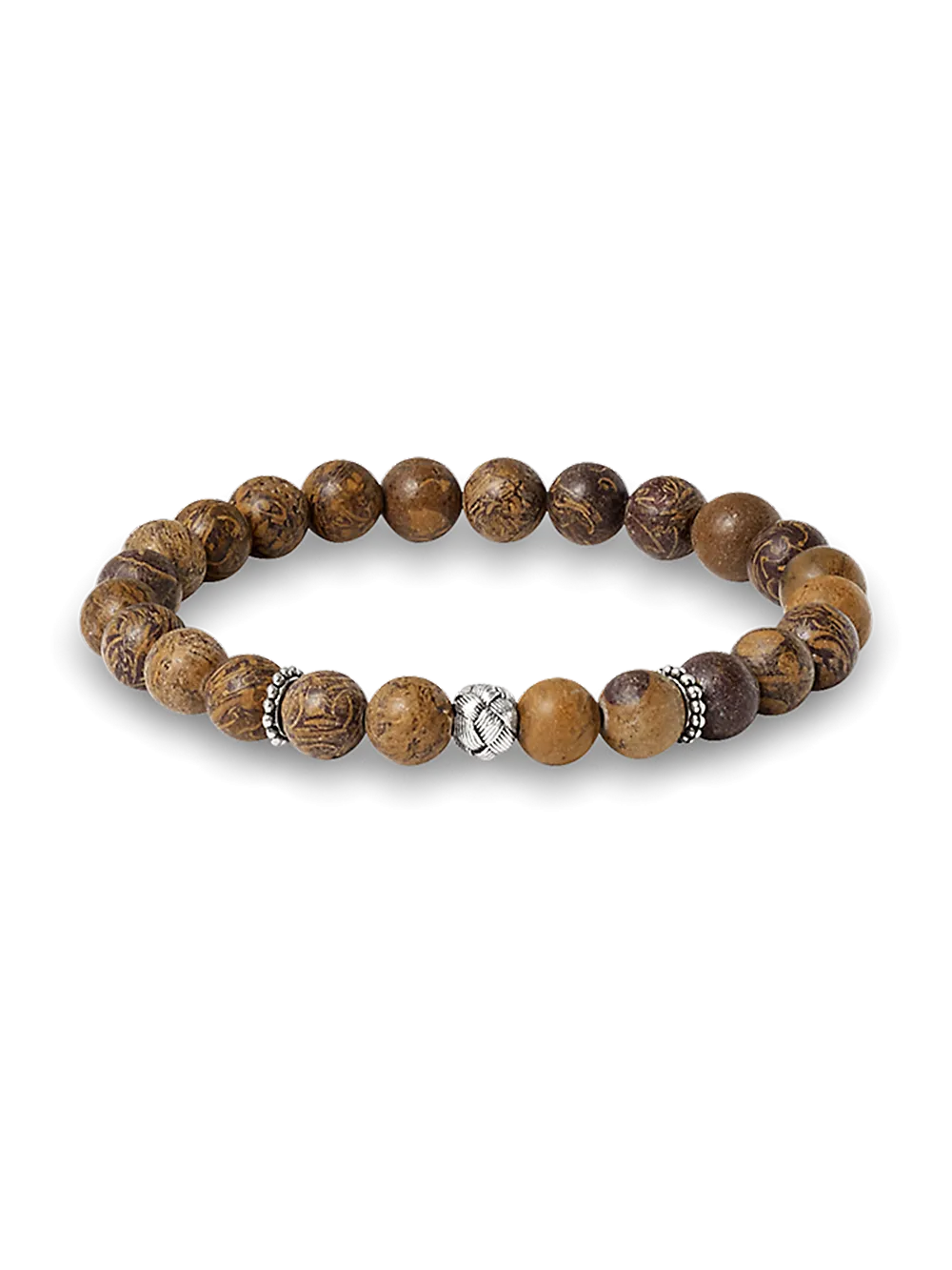 Semi Precious Bead Bracelet - Brown