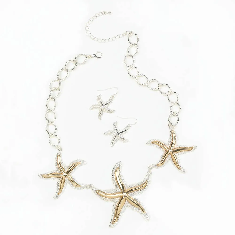 Shimmering Starfish Jewelry Set