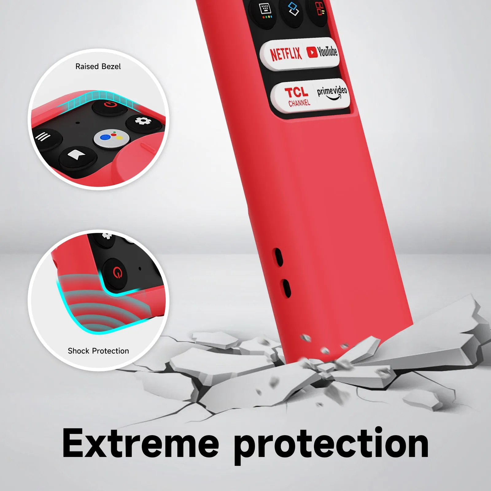 Silicone Shockproof Cover for TCL RC902N FMR1 TV Remote Control Protective Case