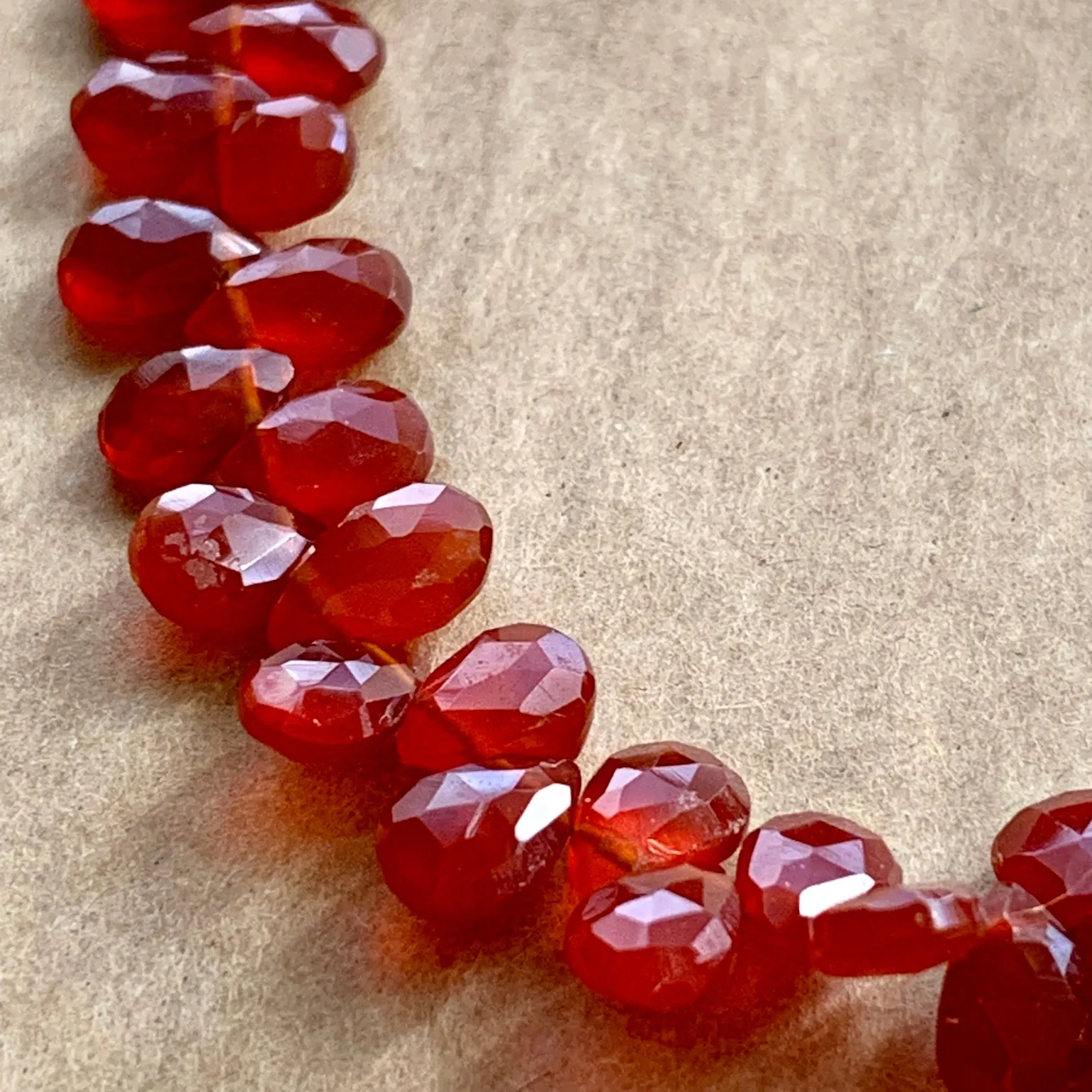 Small Carnelian Briolettes