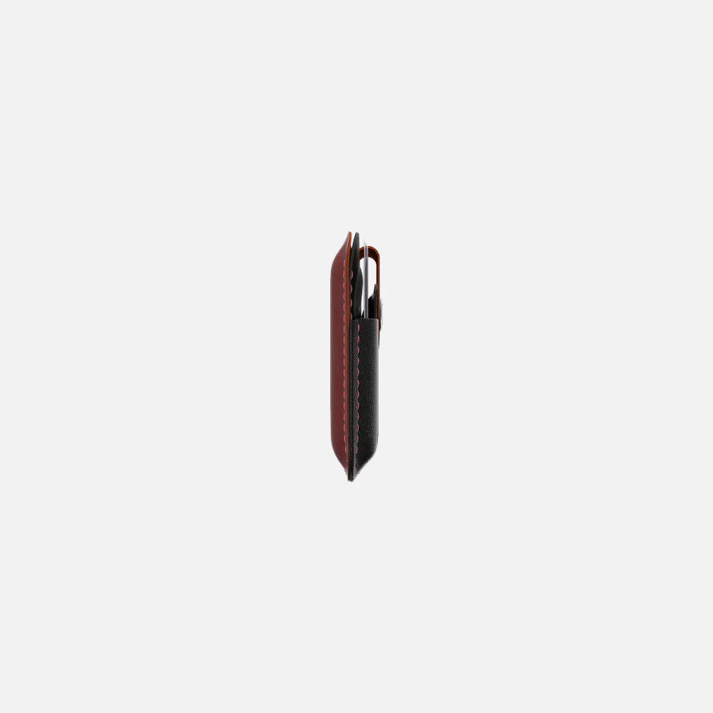 Snap Cardholder - Black/Burgundy
