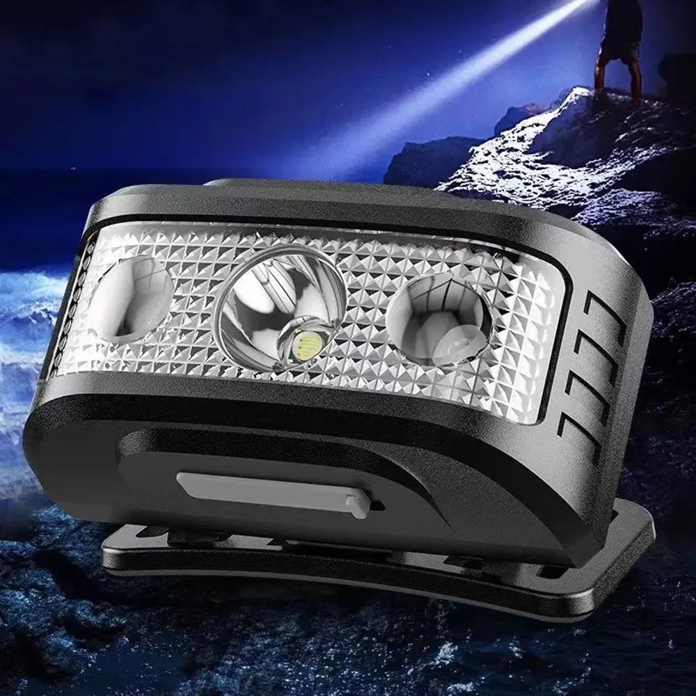 SOLOLANDOR XPE LED white Red Headlamp USB Rechargeable Portable Powerful Headlight Built-in Battery Torch Flash Head Lamp