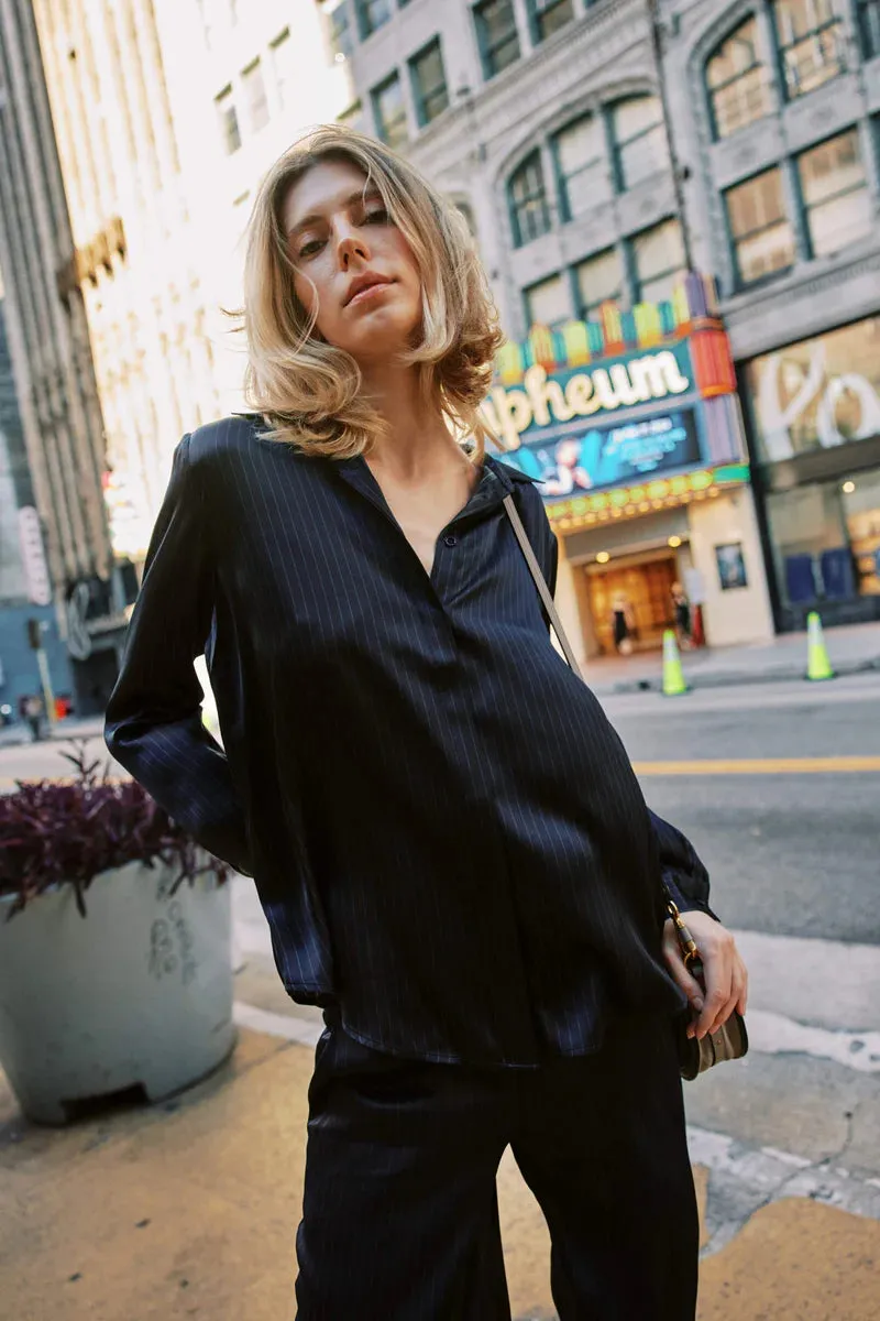 SOPHIE PINSTRIPE BLOUSE 112224