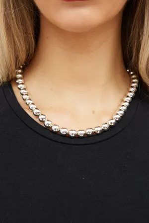Sterling Silver Hardware Ball Necklace