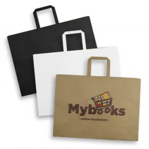 Stock Kraft Flat Handle Paper Bag Landscape-Extra Large (SKP-14T)