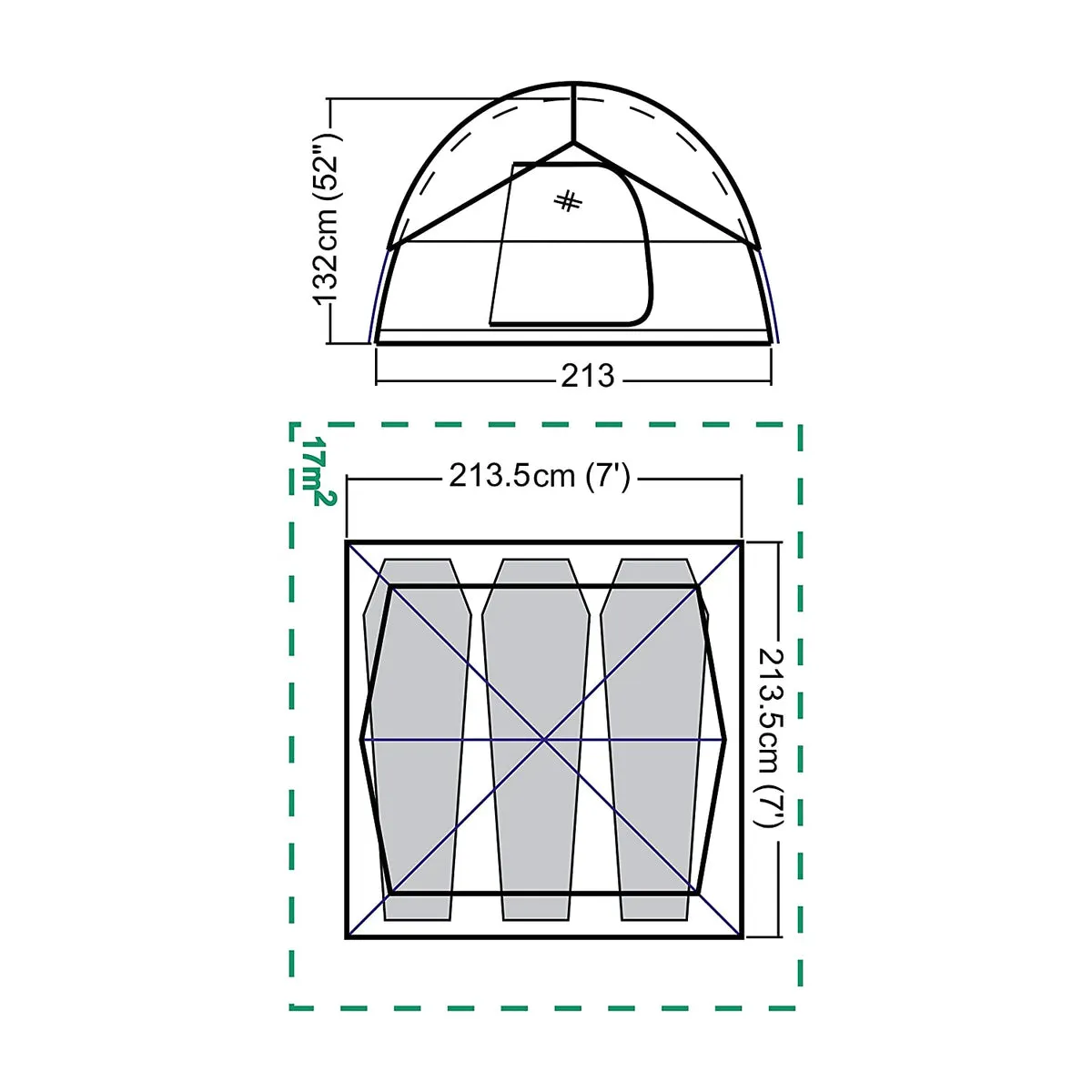 TENT SUNDOME 3 EXPORT COLEMAN