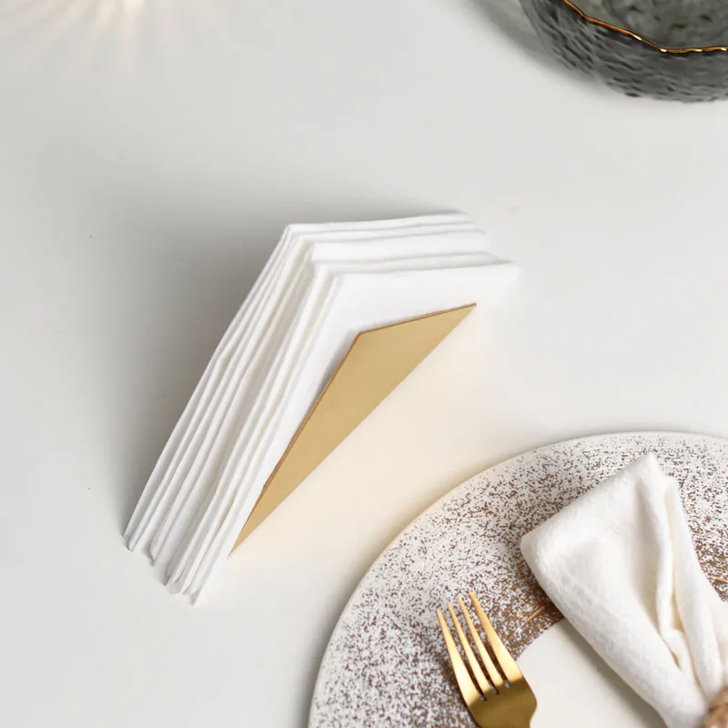 Triangular Gold Napkin Holder