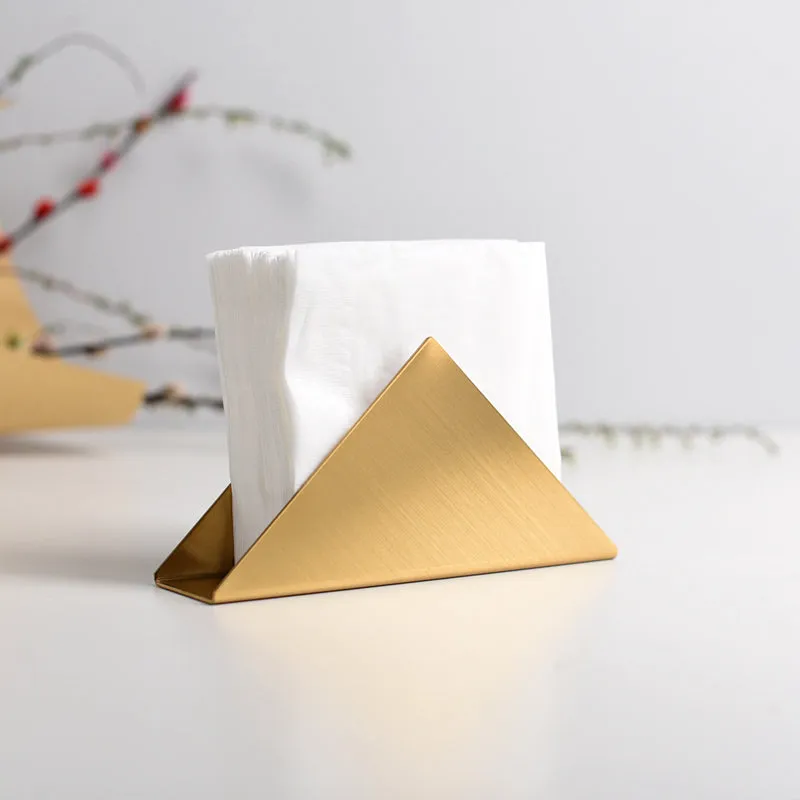 Triangular Gold Napkin Holder