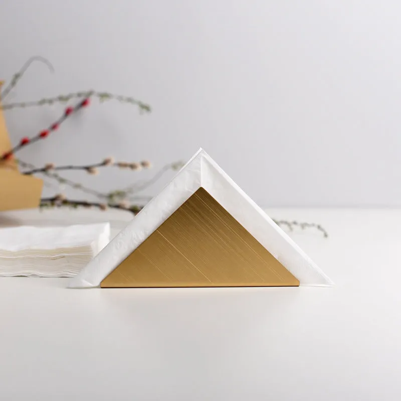 Triangular Gold Napkin Holder