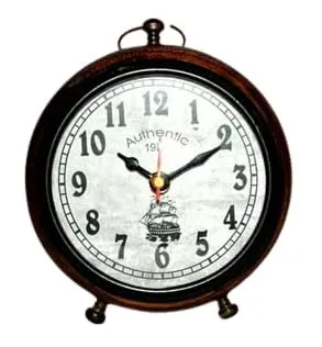 Unique Nautical Handmade Wooden Table Top Clock Desk Clock |Authentic 1972| Antique Stayle Home & Office Study Living Room Decoration Table Clock Gift Item