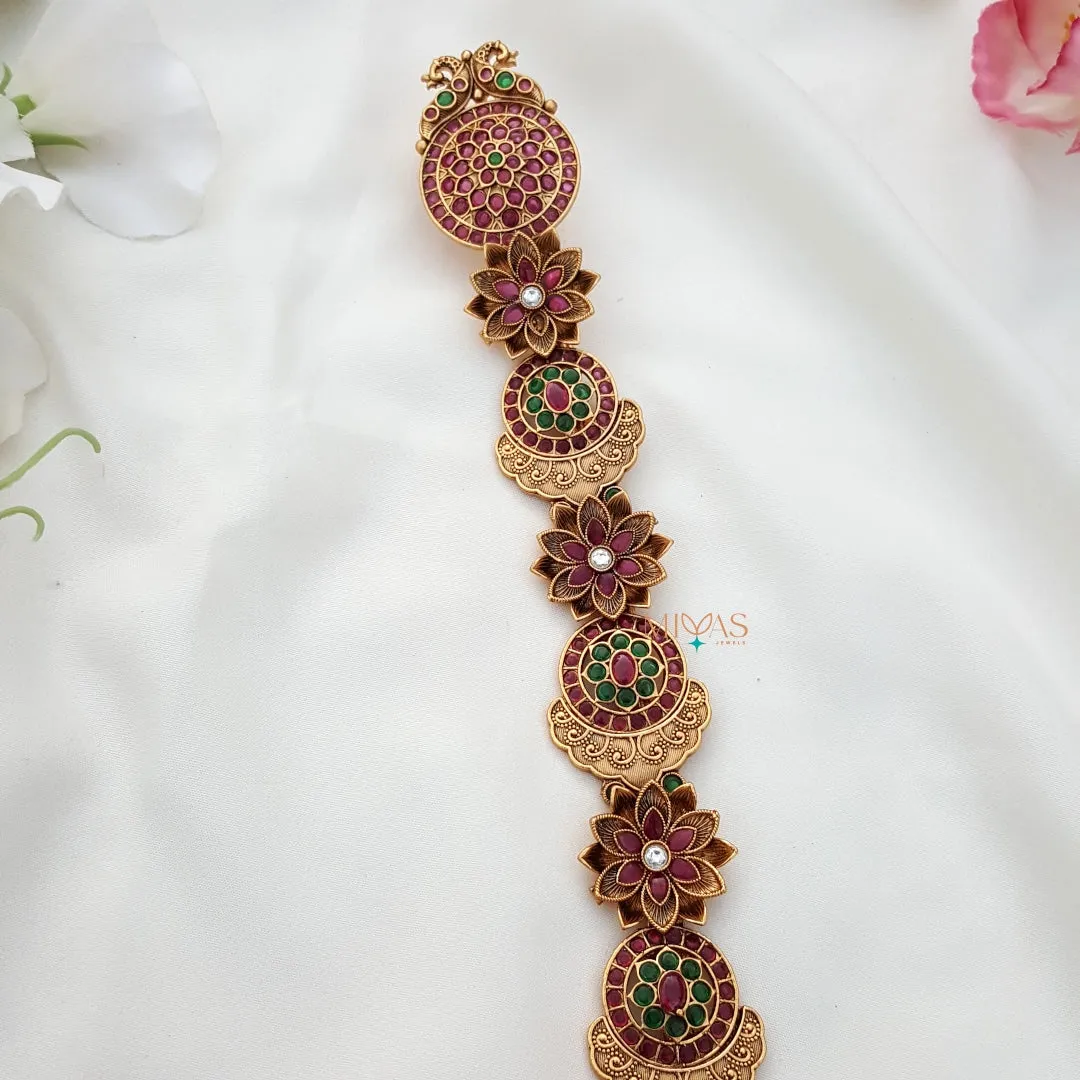 Unique Peacock Design Floral Jadabillai