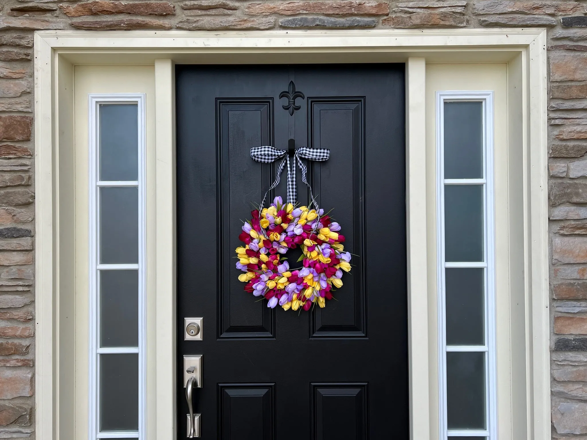 Unique Spring Tulip Blossoms Wreath