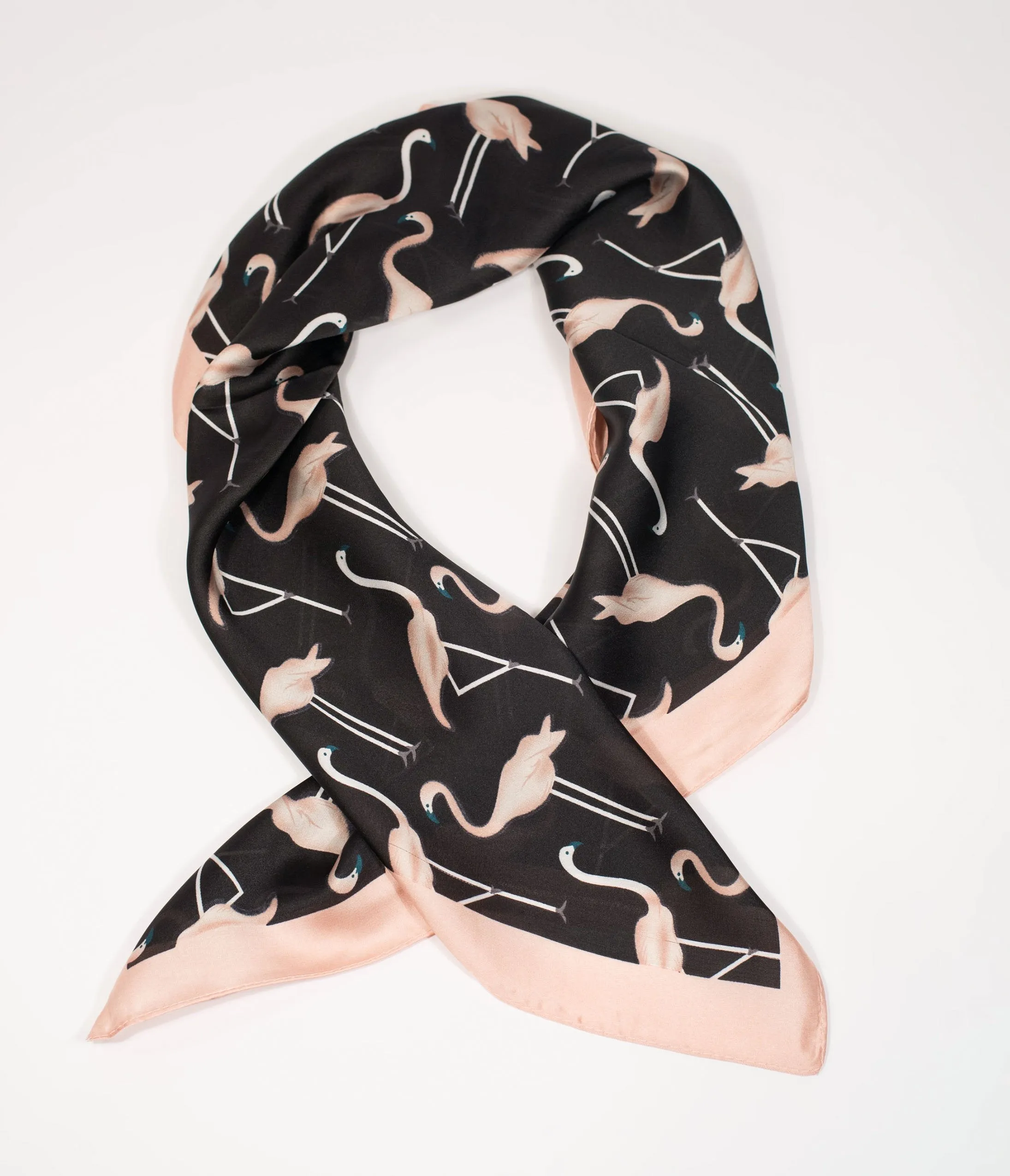 Unique Vintage Flamingo Print Hair Scarf