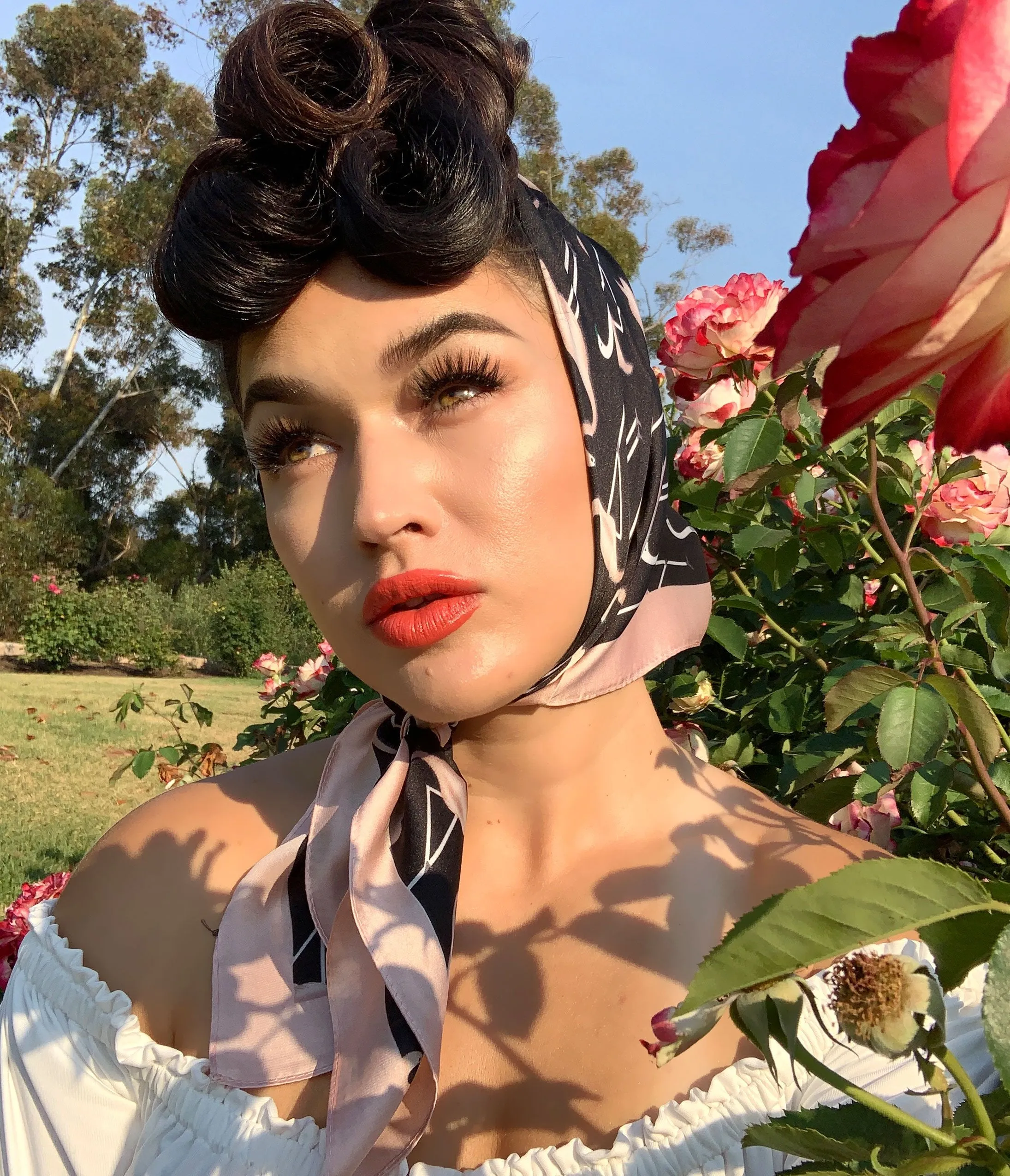 Unique Vintage Flamingo Print Hair Scarf
