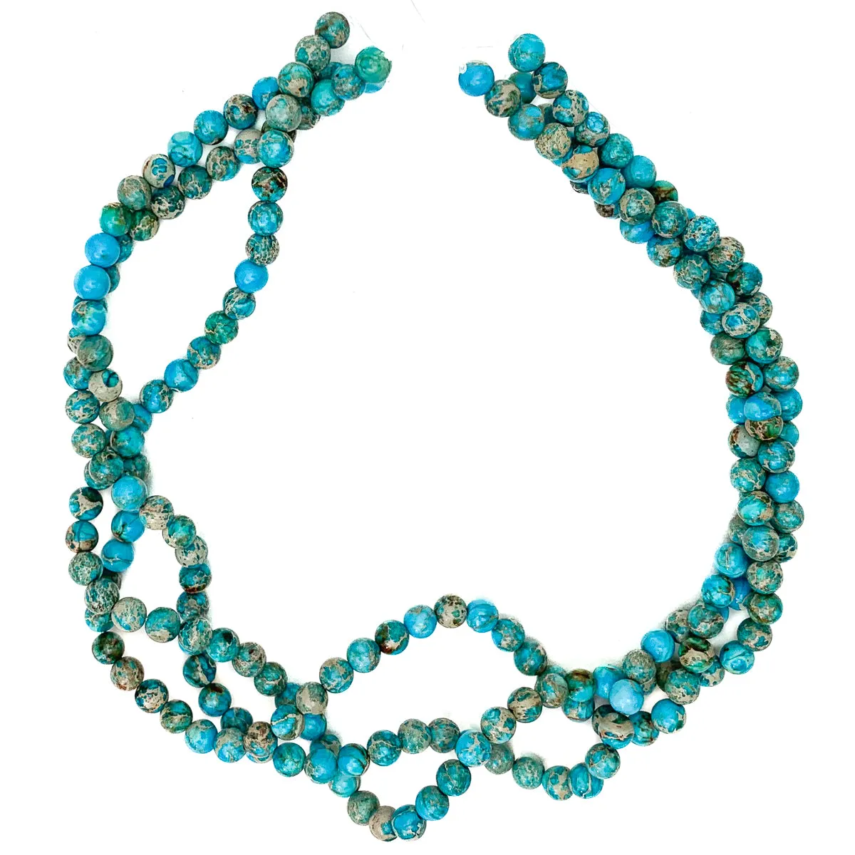 Variscite Blue 6mm Smooth Rounds Bead Strand
