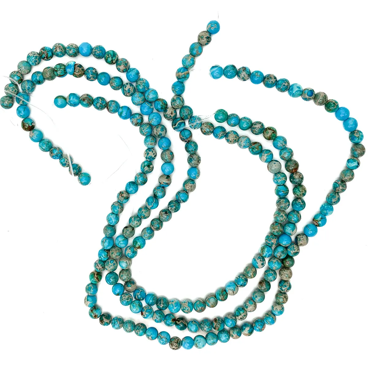 Variscite Blue 6mm Smooth Rounds Bead Strand