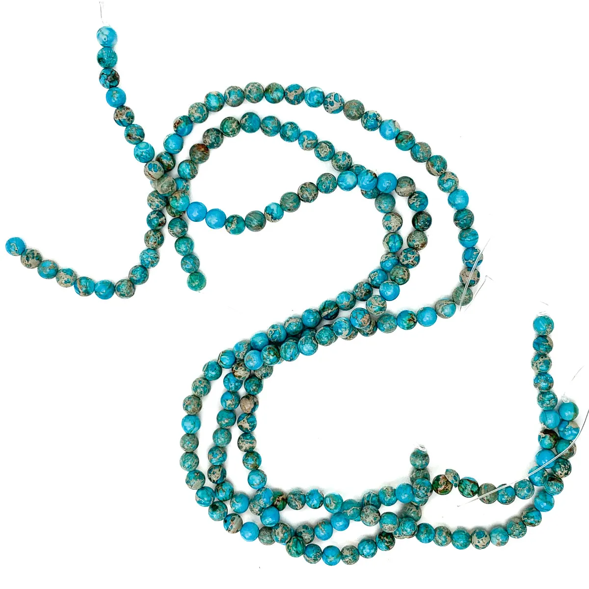 Variscite Blue 6mm Smooth Rounds Bead Strand