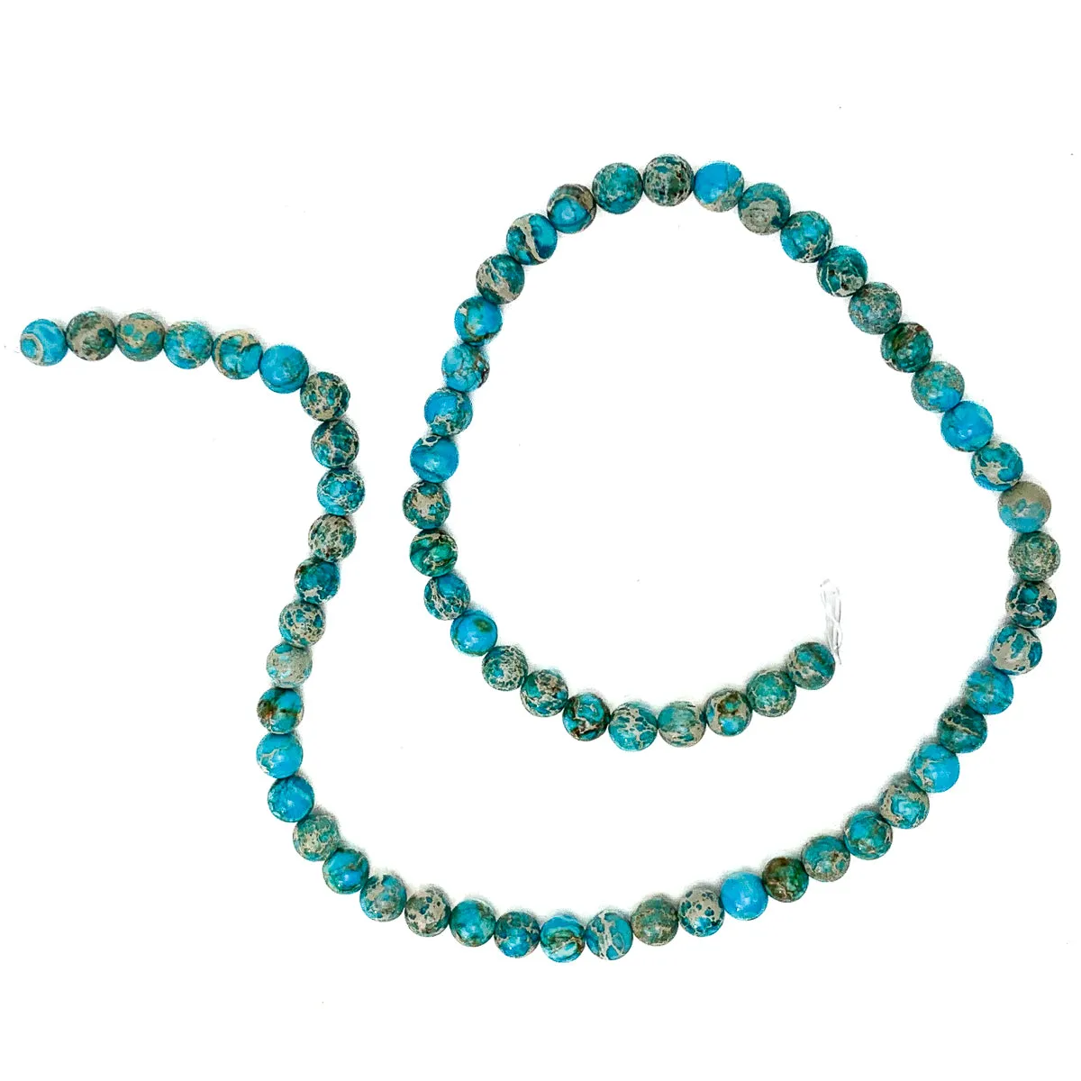 Variscite Blue 6mm Smooth Rounds Bead Strand