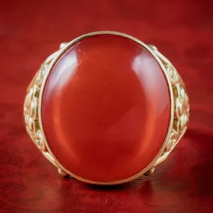 Vintage Carnelian Statement Ring 18.3ct Carnelian