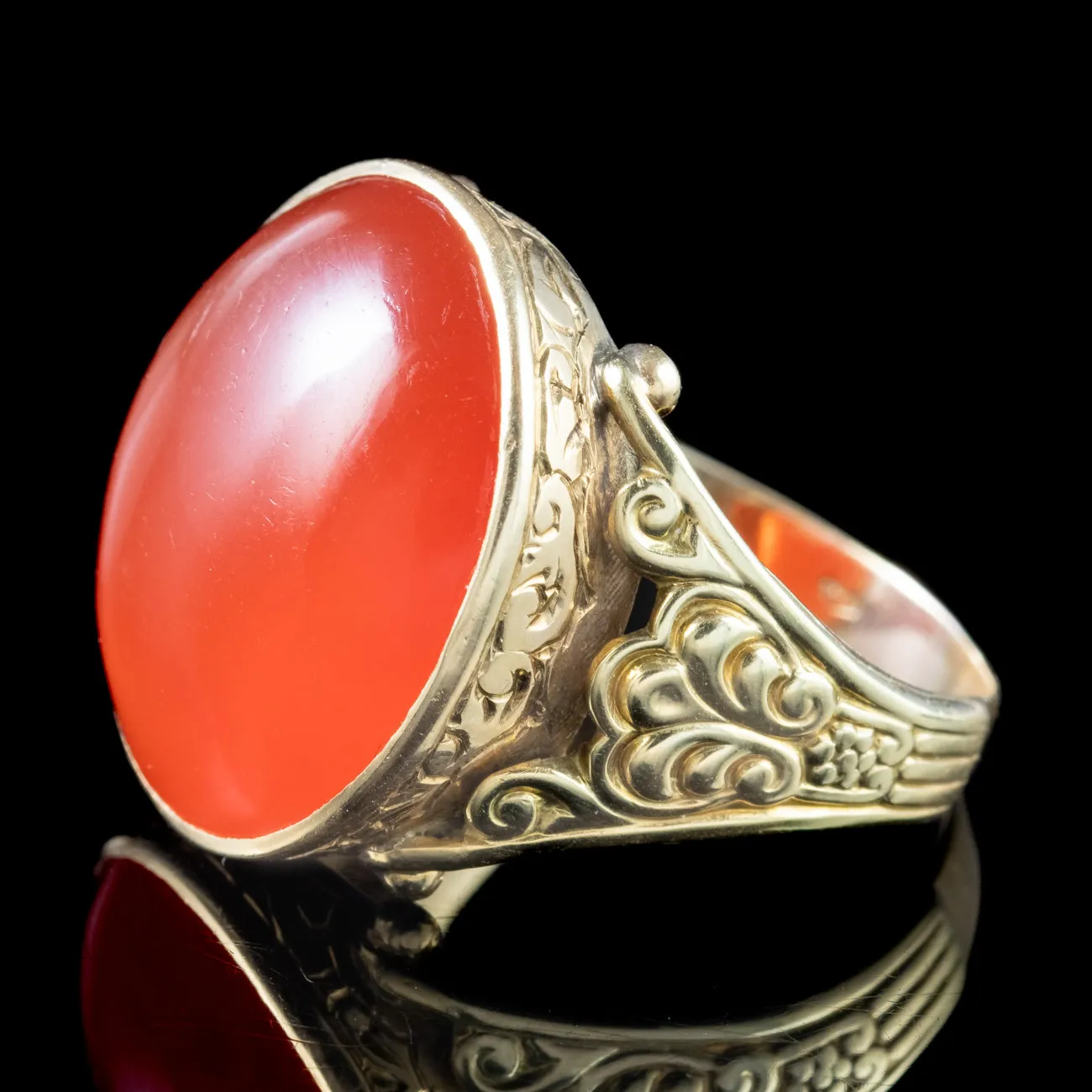 Vintage Carnelian Statement Ring 18.3ct Carnelian