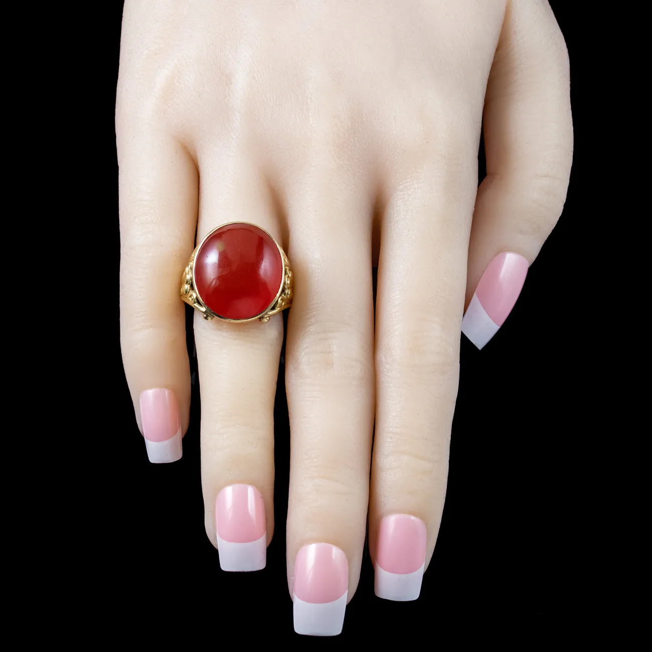 Vintage Carnelian Statement Ring 18.3ct Carnelian