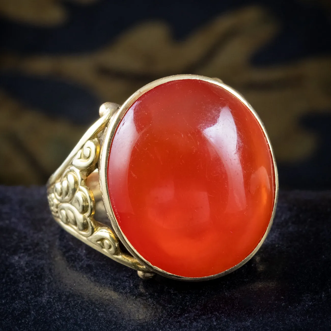 Vintage Carnelian Statement Ring 18.3ct Carnelian