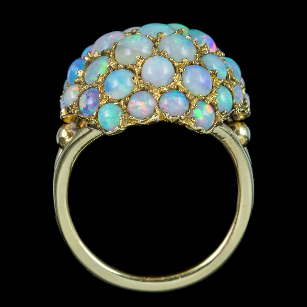 Vintage Opal Boule Cluster Ring 4ct Total Dated 1966