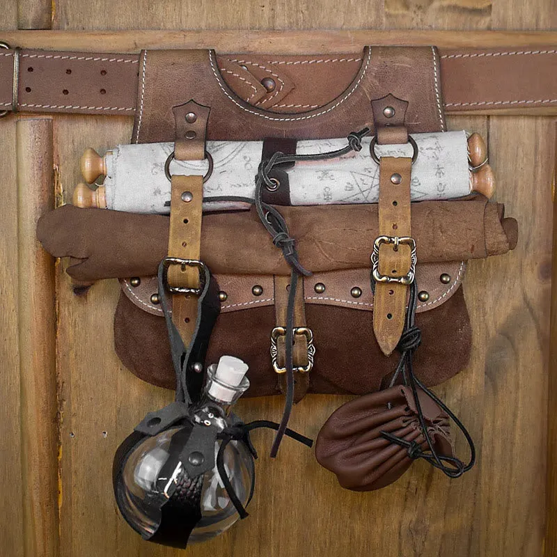 Vintage Waist Bag Medieval Cosplay Outdoor Belt Bag Tool Kit