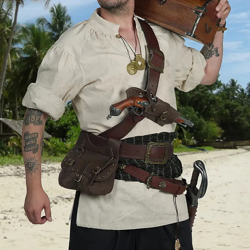Vintage Waist Bag Medieval Cosplay Outdoor Belt Bag Tool Kit
