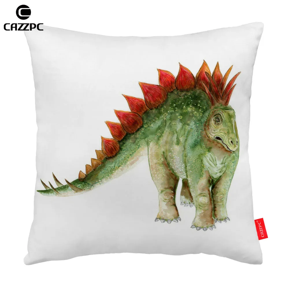 Watercolor Print Dinosaur Decorative Throw Pillow Case Cover