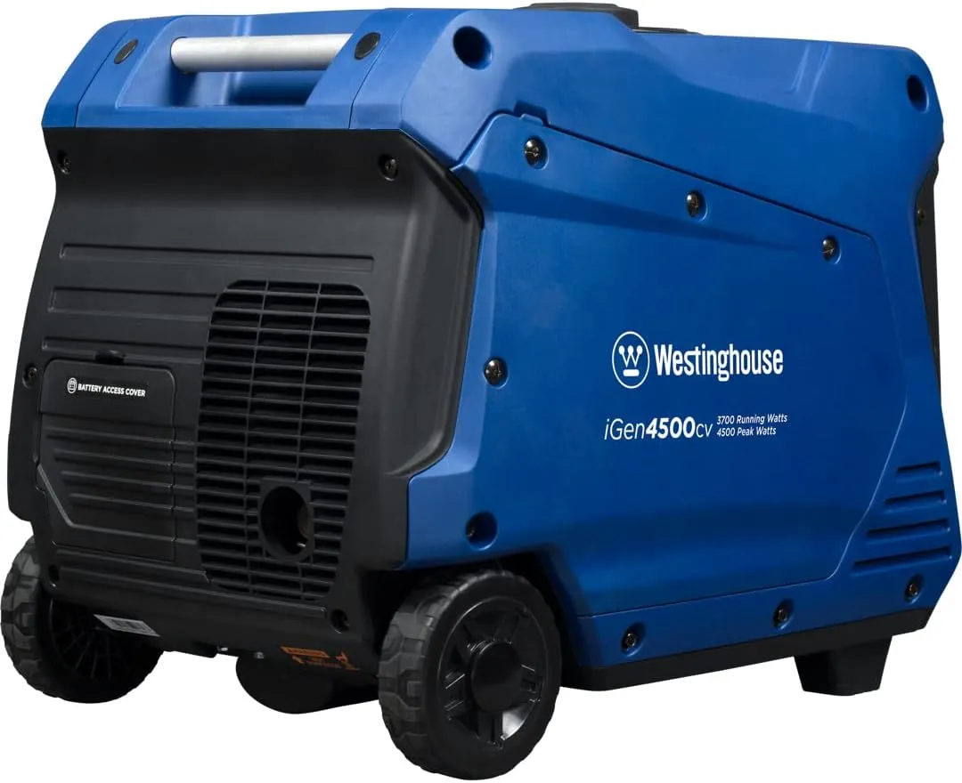 Westinghouse iGen4500cv Inverter Generator 3700W/4500W 30 Amp Recoil Start Gas with CO Sensor New