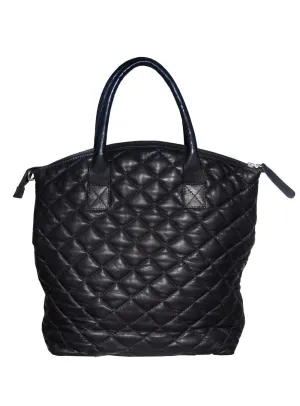 Women Quilted Leather Shopper Bag
