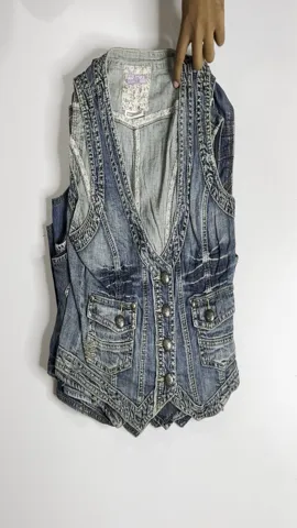 Y2K Unique Denim Waistcoats (RE-018)