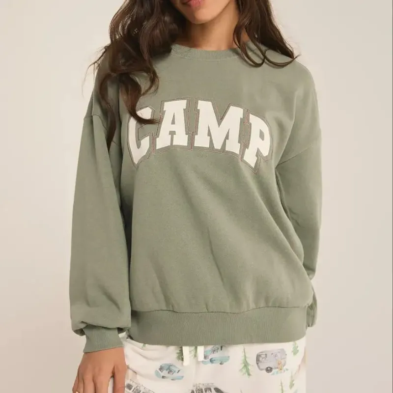 Z Supply Oversized Camp Sweatshirt Palm Green